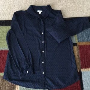 Button down navy blue shirt